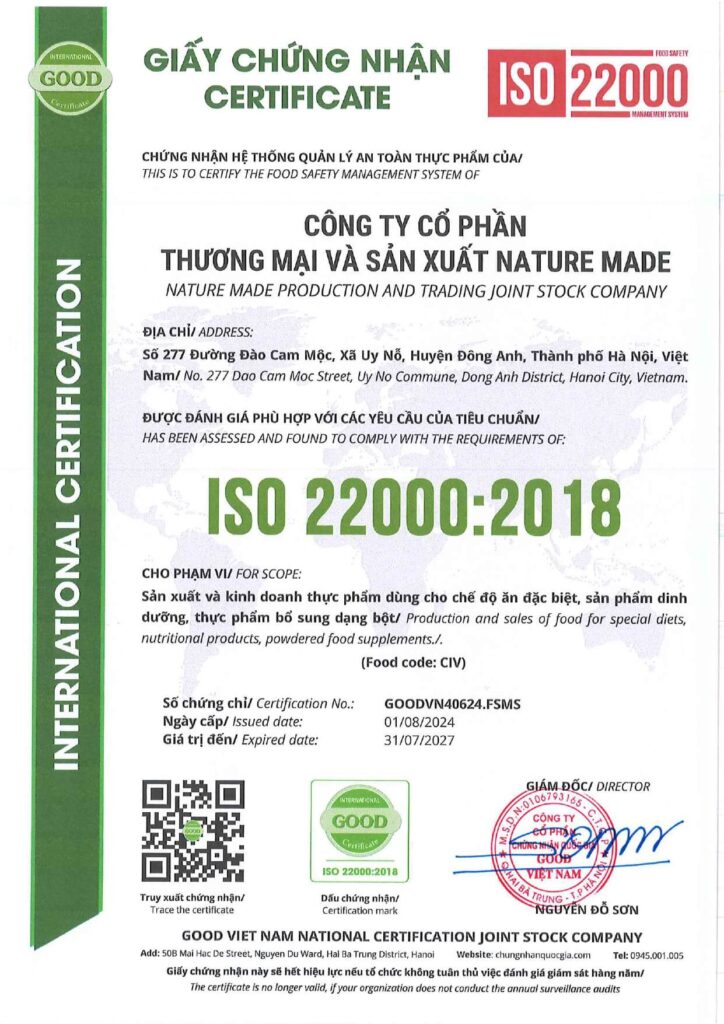 Chứng nhận Iso