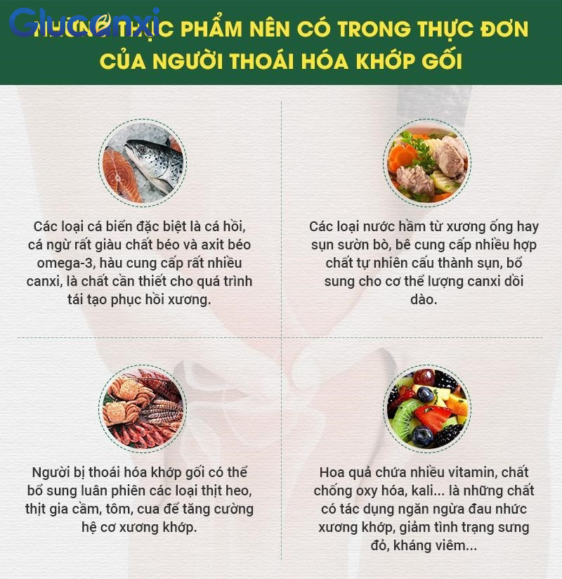 Bổ sung những thực phẩm giàu canxi để chữa thoái hóa khớp gối hiệu quả